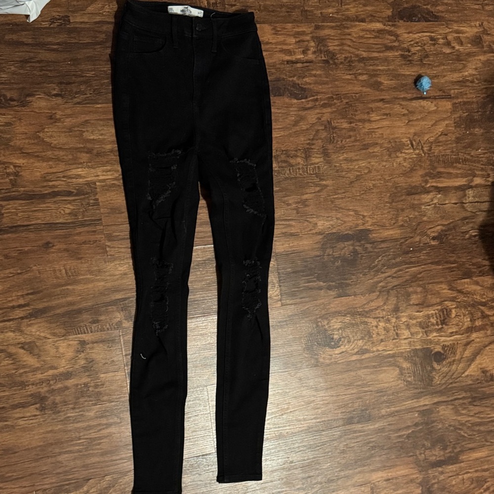 Hollister Black Ripped Skinny Jeans